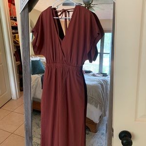 Anthropologie Mauve Jumpsuit